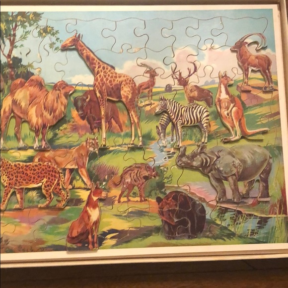 VINTAGE Victory Wood Educational Children Puzzle - Picture 5 of 9